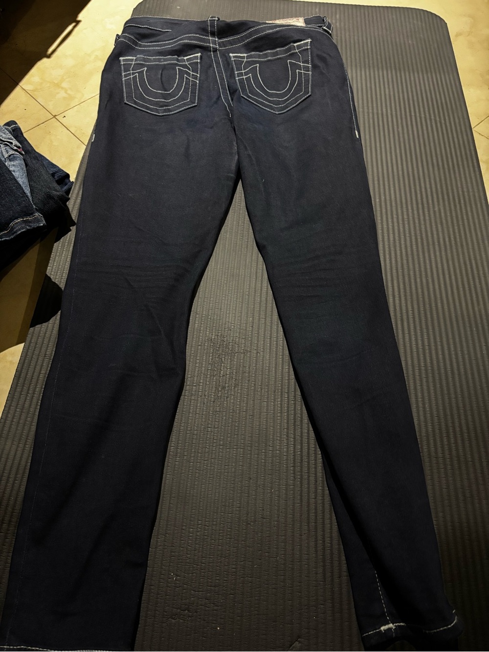 Dark Navy Jeans with Contrast Stitching